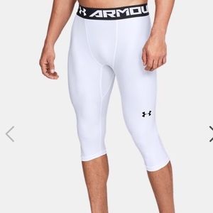 Under Armor Menโs White Baseball โพ๏ธ Knee Tights